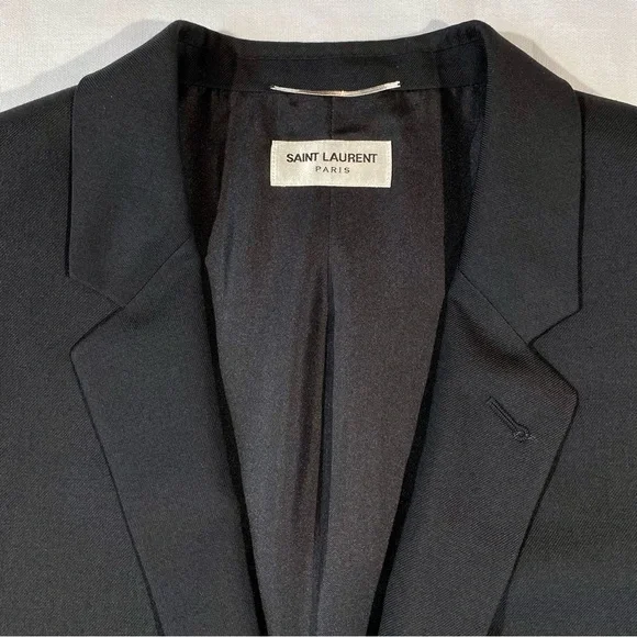 【送料&関税込】Saint Laurent Single-breasted Blazer SAINT LAURENT SINGLE-BREASTED TUBE BLAZER BLACK NEW SEASON